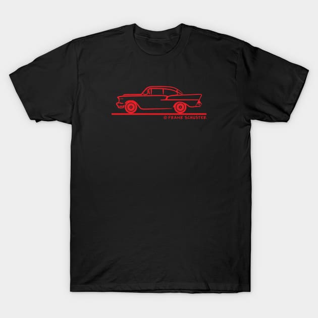 1957 Chevrolet Sedan Two Door 2-10 T-Shirt by PauHanaDesign